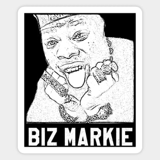 Biz Markie // white retro Magnet